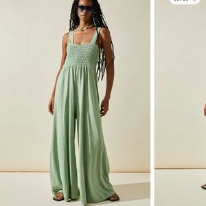 Free People Sage Green Jumpsuit